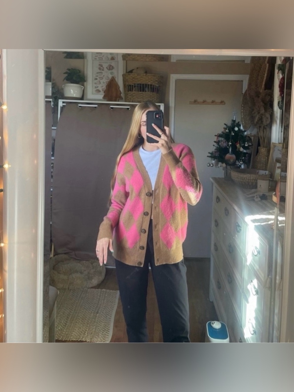 J.Crew Argyle V-neck cardigan sweater in Supersoft yarn size small retail $175 - Picture 3 of 13